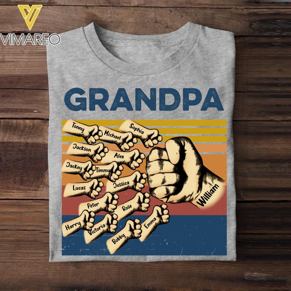 Personalized Grandpa Kid Tshirt Printed 22APR-DT18