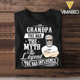 Personalized Grandpa The Legend Tshirt Printed 3N 1804