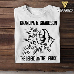 Personalized Grandpa & Grandson Tshirt Printed 22APR-HQ19