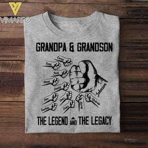 Personalized Grandpa & Grandson Tshirt Printed 22APR-HQ19