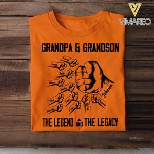 Personalized Grandpa & Grandson Tshirt Printed 22APR-HQ19