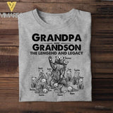 Personalized Grandpa & Grandson Beer Tshirt Printed 22APR-HC19