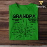 Personalized Grandpa Grandson Granddaughter Father's day Tshirt Printed 22APR-HC19