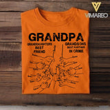 Personalized Grandpa Grandson Granddaughter Father's day Tshirt Printed 22APR-HC19