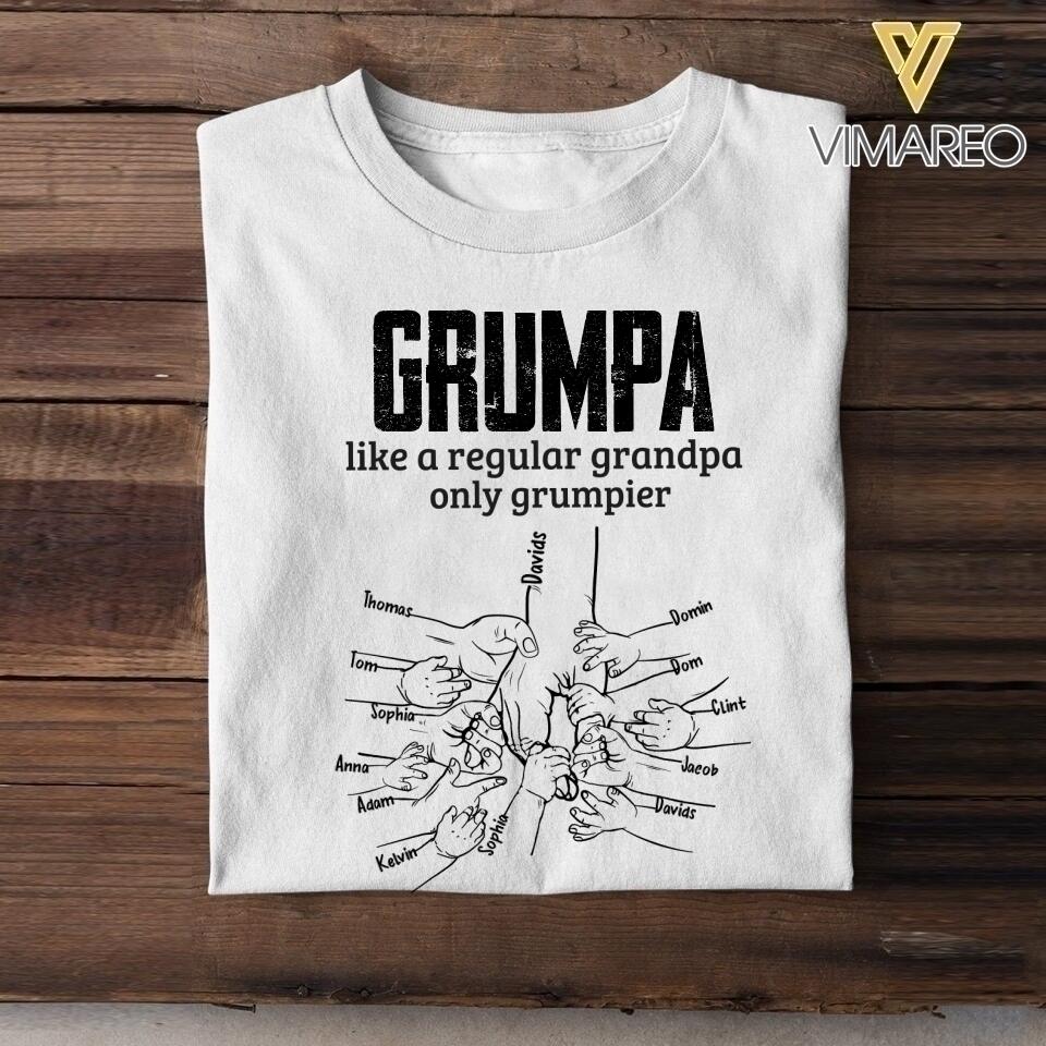 Personalized Grumpa Grumpier Grandpa Shirt Father's Day Gifts