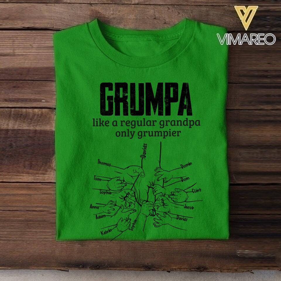 Personalized Grumpa Grumpier Grandpa Shirt Father's Day Gifts