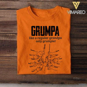 Personalized Grumpa Grumpier Grandpa Shirt Father's Day Gifts