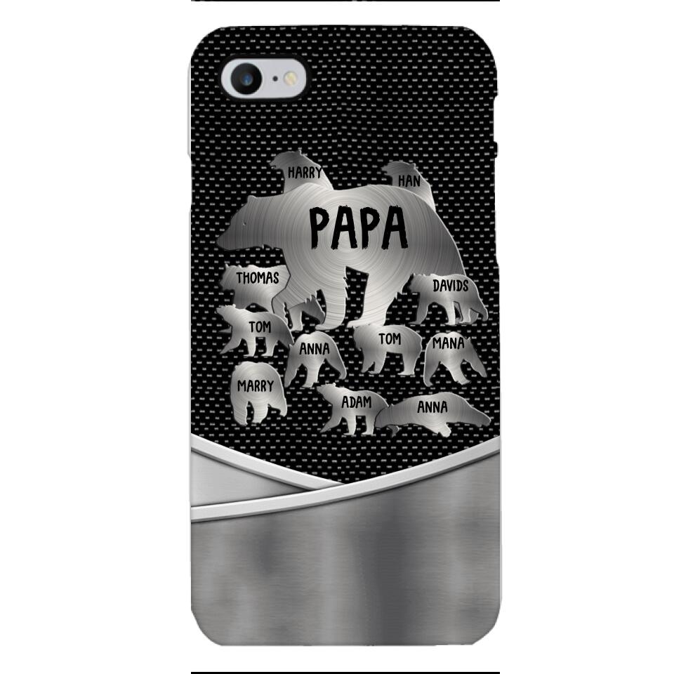 Personalized Papa Bear Phonecase Father's Day Gifts