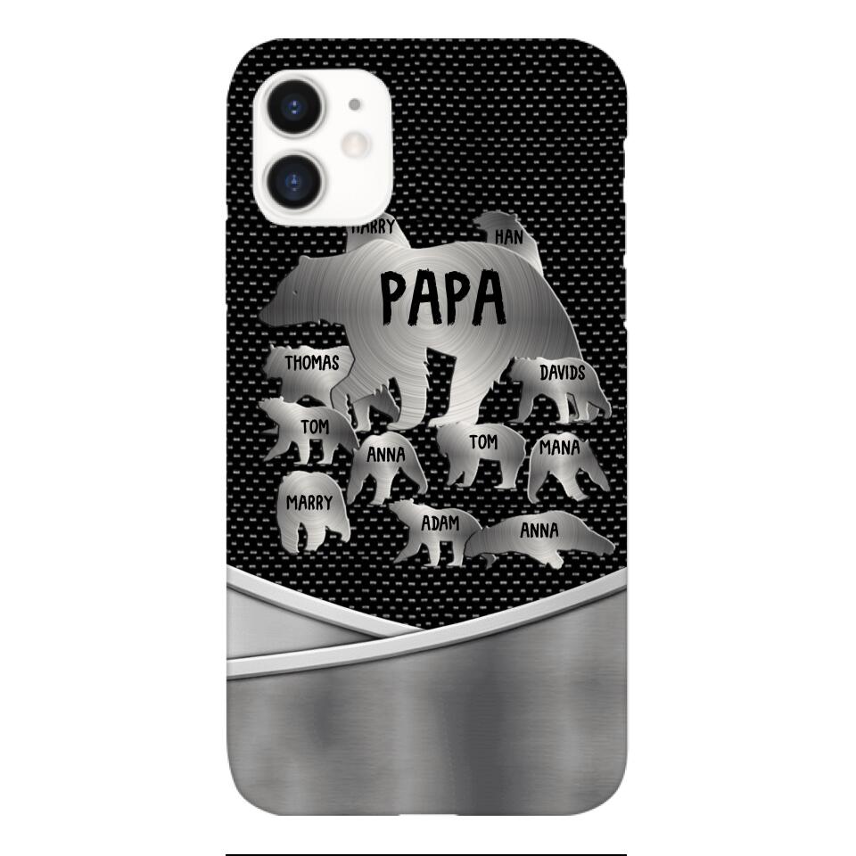 Personalized Papa Bear Phonecase Father's Day Gifts