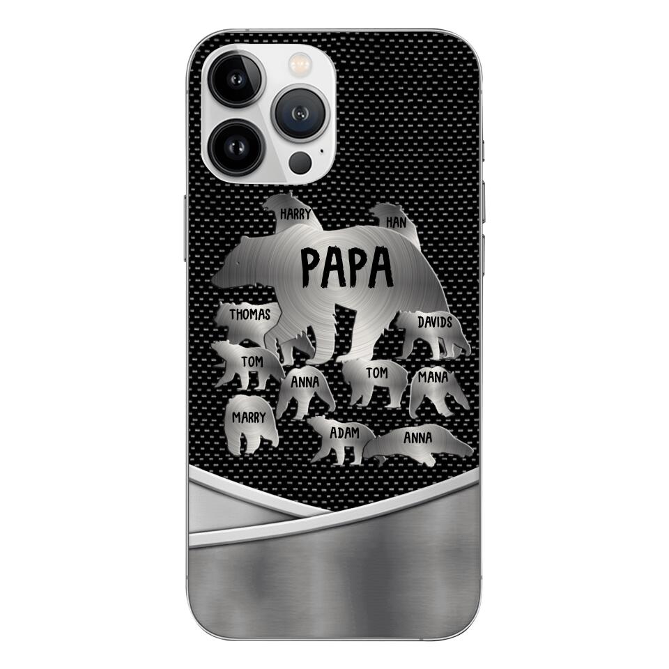 Personalized Papa Bear Phonecase Father's Day Gifts