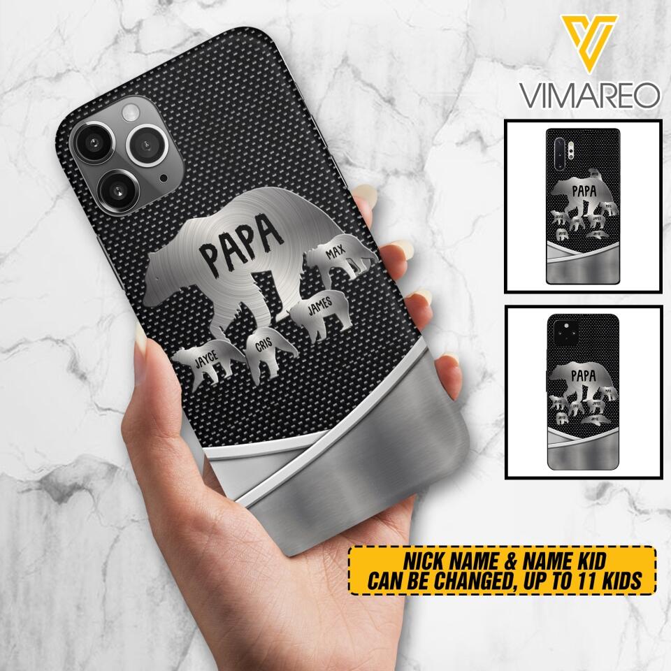 Personalized Papa Bear Phonecase Father's Day Gifts