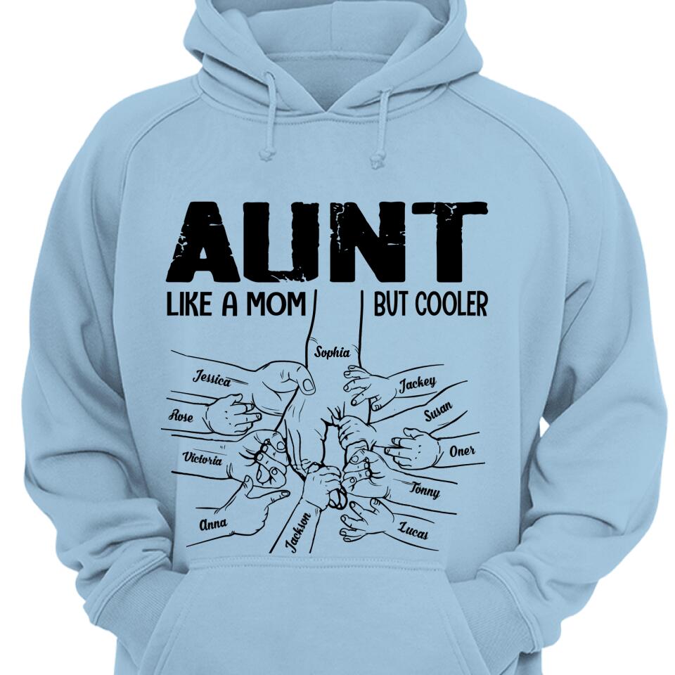 Personalized Aunt Like a Mom But Cooler Tshirt QTVQ1804