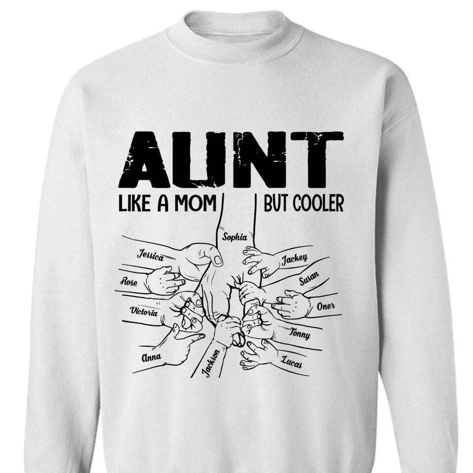 Personalized Aunt Like a Mom But Cooler Tshirt QTVQ1804