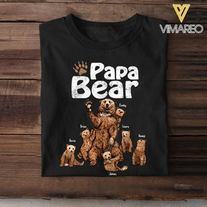 Personalized Papa Bear Tshirt Printed 3C 2204