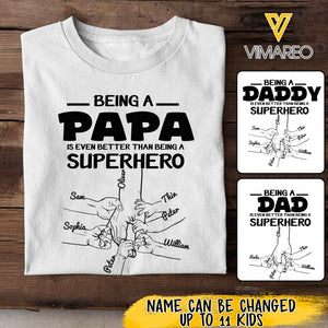 Personalized Being a Papa Tshirt Printed 3N 2204