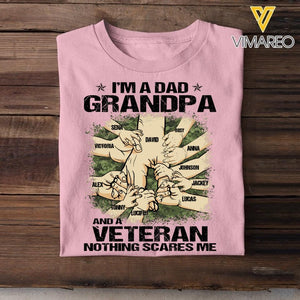 PERSONALIZED I'M A DAD GRANDPA AND A CANADIAN VETERAN WITH KID NAME TSHIRT QTVQ2304