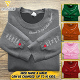 PERSONALIZED BLESSED TO BE CALLED GRANDMA KID NAME SWEATSHIRT PRINTED QTTN2504