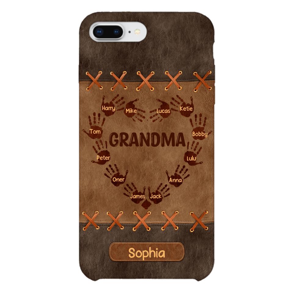 Personalized Grandma Kid Phone Case Printed 22APR-LN28