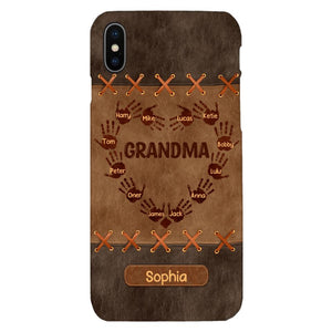 Personalized Grandma Kid Phone Case Printed 22APR-LN28