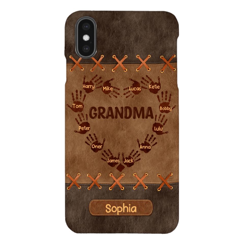 Personalized Grandma Kid Phone Case Printed 22APR-LN28