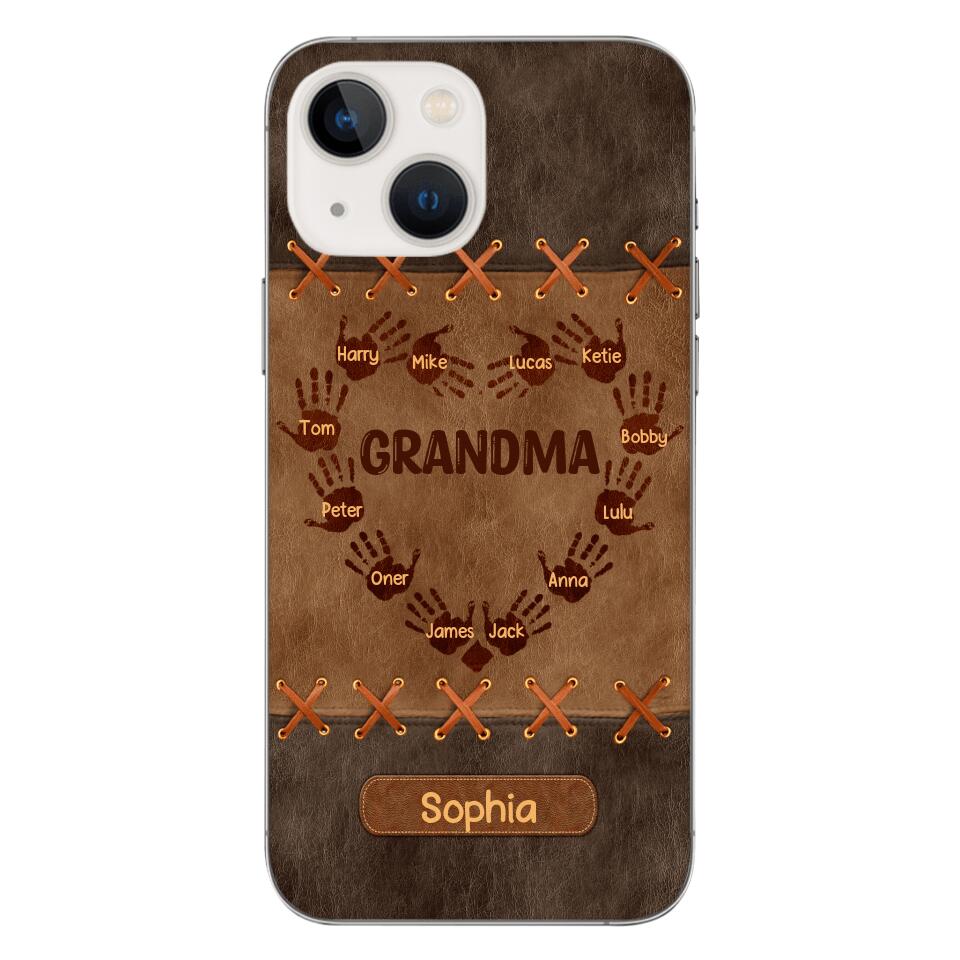 Personalized Grandma Kid Phone Case Printed 22APR-LN28