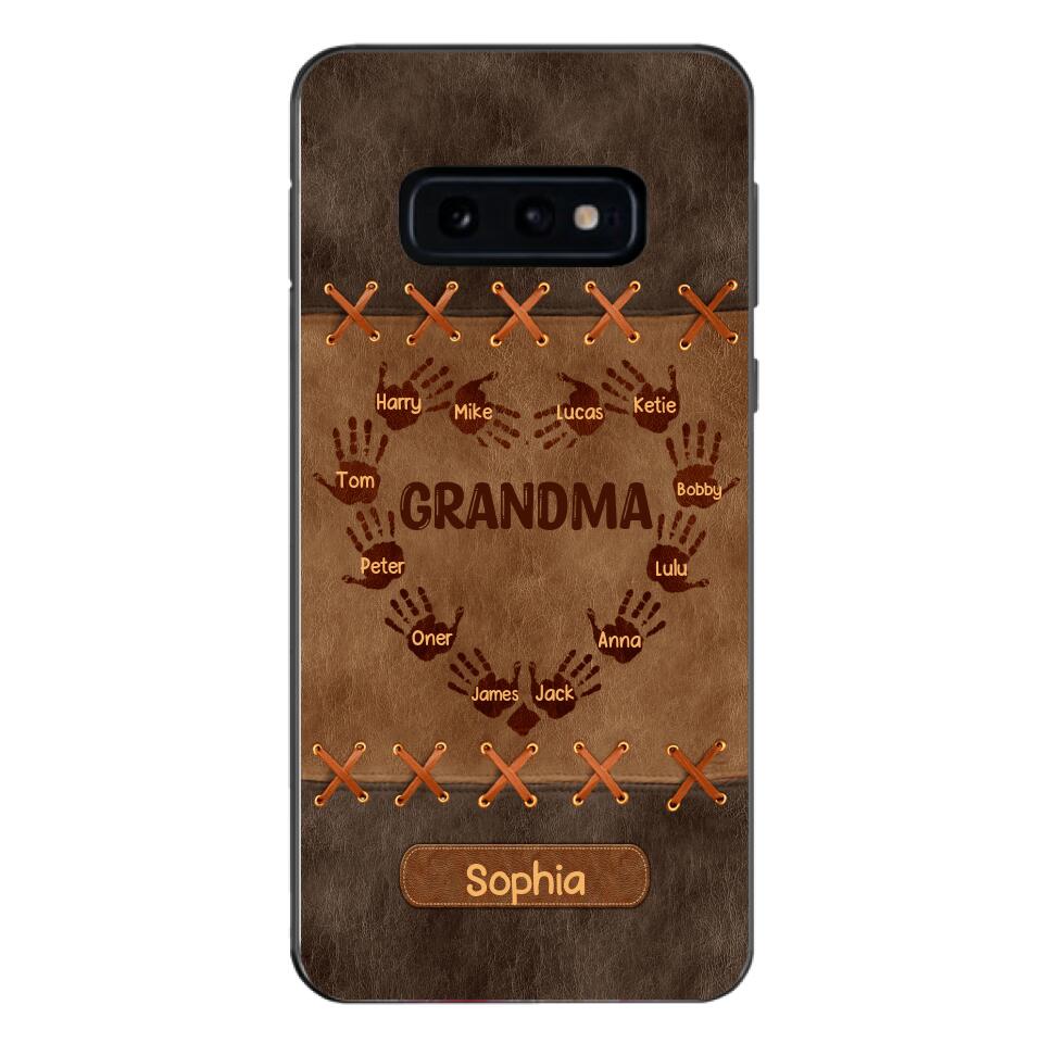 Personalized Grandma Kid Phone Case Printed 22APR-LN28