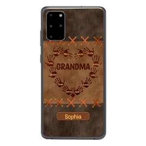 Personalized Grandma Kid Phone Case Printed 22APR-LN28