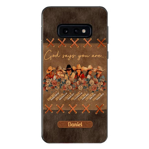 Personalized Cowgirl God Says You Are Phone Case Printed 22APR-DT27