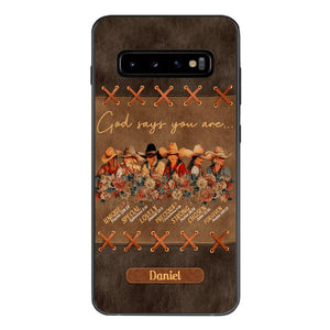 Personalized Cowgirl God Says You Are Phone Case Printed 22APR-DT27