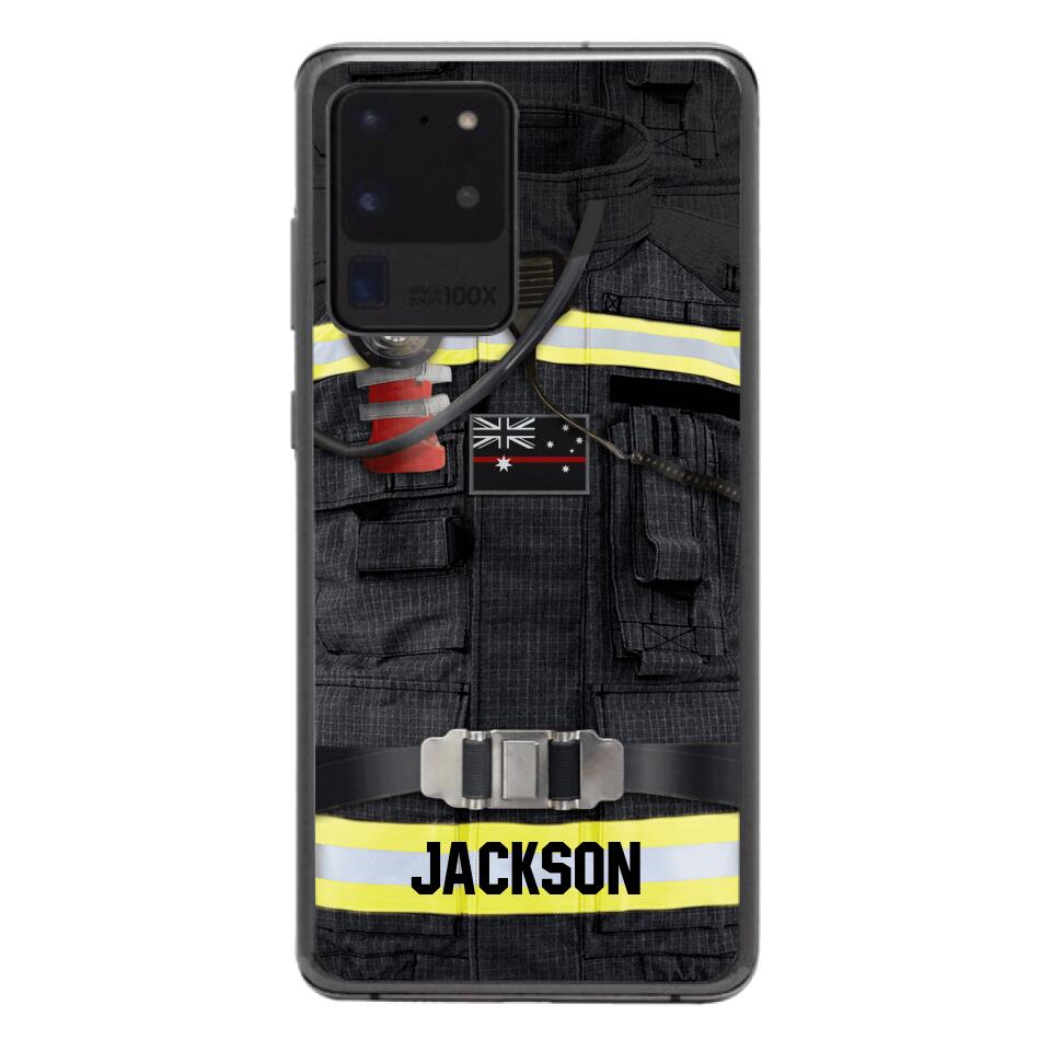 DH Personalized Australian Firefighter Phone Case Printed DT045