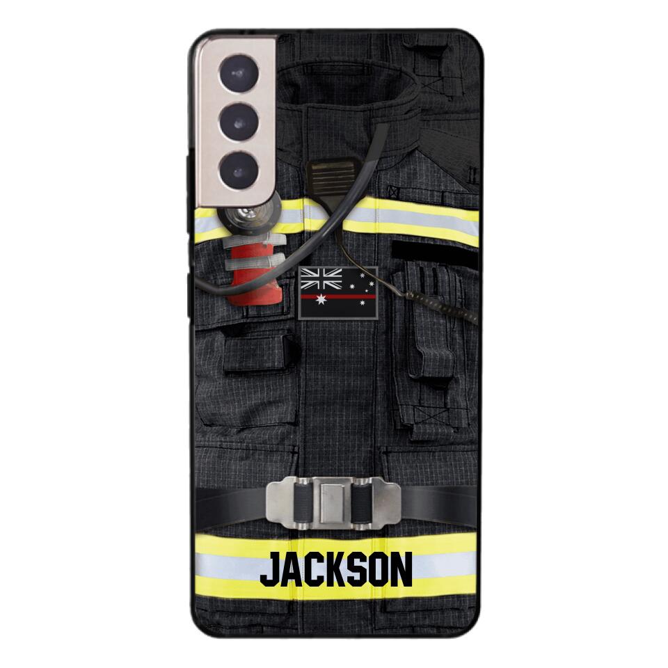 DH Personalized Australian Firefighter Phone Case Printed DT045