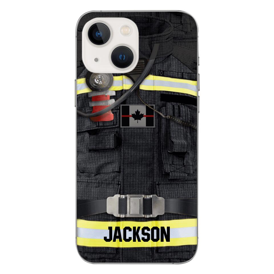 DH Personalized Canadian Firefighter Phone Case Printed DT045