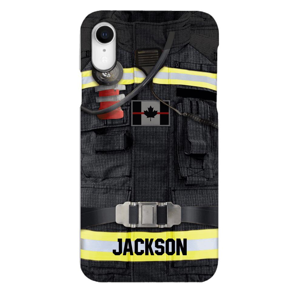 DH Personalized Canadian Firefighter Phone Case Printed DT045