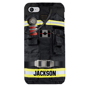 DH Personalized Canadian Firefighter Phone Case Printed DT045