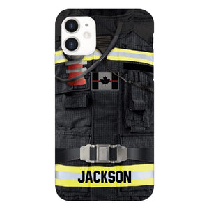 DH Personalized Canadian Firefighter Phone Case Printed DT045