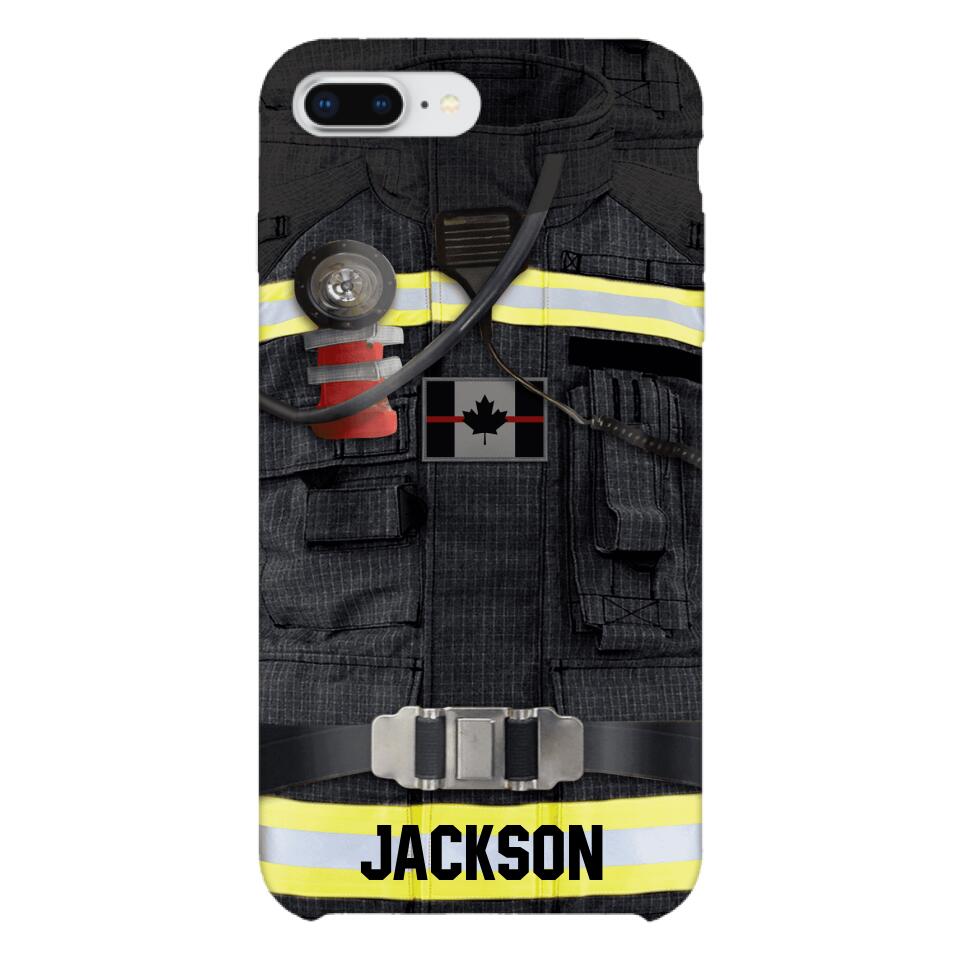 DH Personalized Canadian Firefighter Phone Case Printed DT045