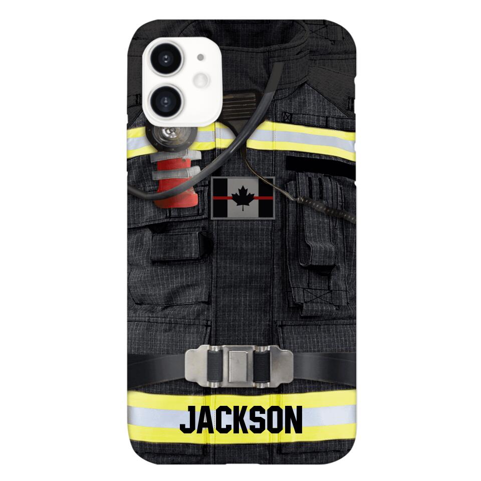 DH Personalized Canadian Firefighter Phone Case Printed DT045