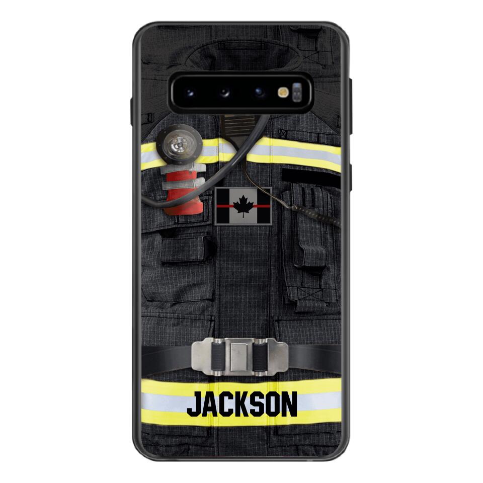 DH Personalized Canadian Firefighter Phone Case Printed DT045