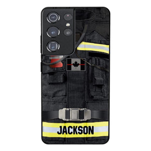 DH Personalized Canadian Firefighter Phone Case Printed DT045