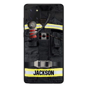 DH Personalized Canadian Firefighter Phone Case Printed DT045