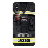 DH Personalized British Firefighter Phone Case Printed DT045