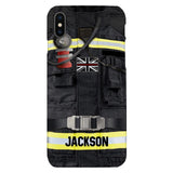 DH Personalized British Firefighter Phone Case Printed DT045