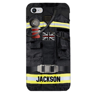 DH Personalized British Firefighter Phone Case Printed DT045