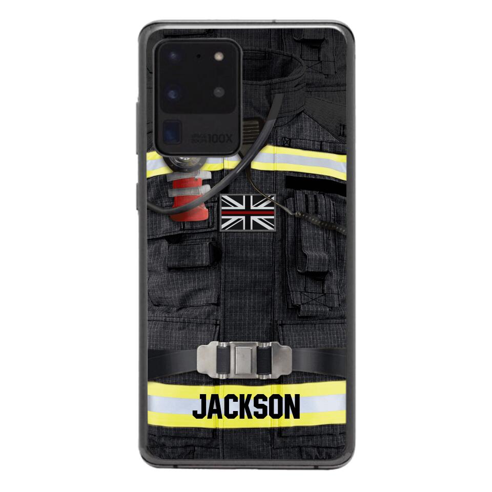 DH Personalized British Firefighter Phone Case Printed DT045