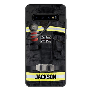 DH Personalized British Firefighter Phone Case Printed DT045