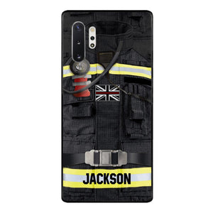 DH Personalized British Firefighter Phone Case Printed DT045