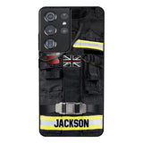 DH Personalized British Firefighter Phone Case Printed DT045