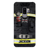 DH Personalized British Firefighter Phone Case Printed DT045