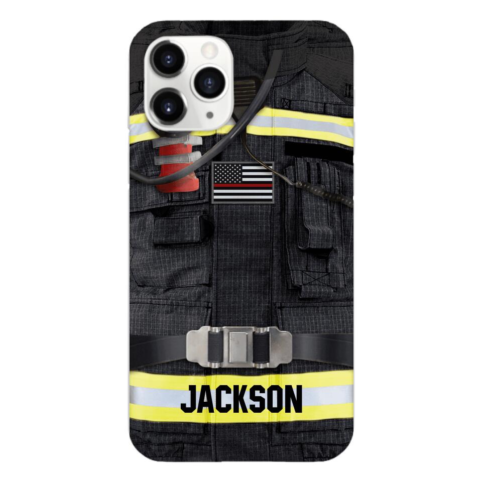 DH Personalized U.S Firefighter Phone Case Printed DT045