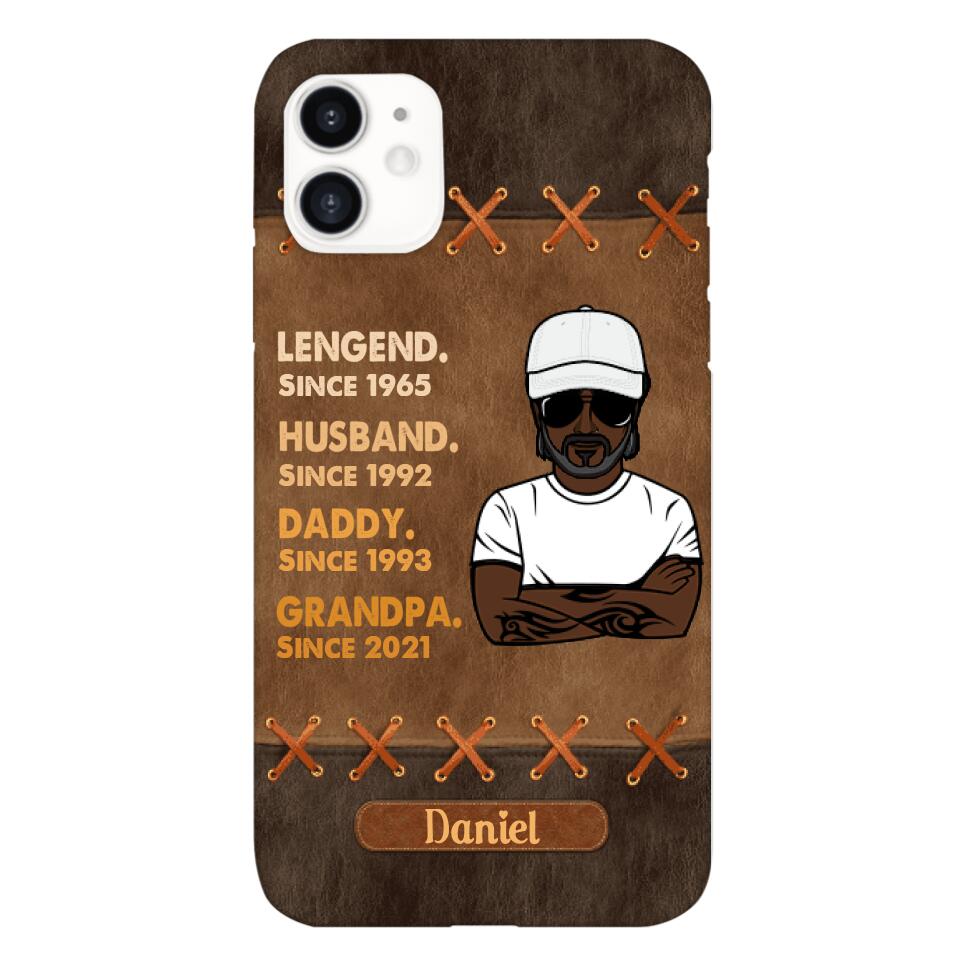 Personalized Legend. Husband. Daddy. Grandpa. Phone Case Printed 22MAY-HC05